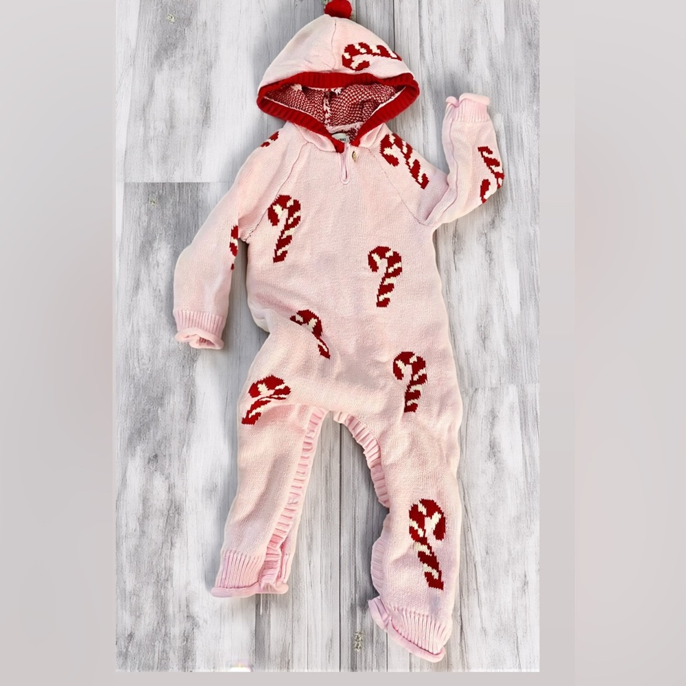 Pink Candy Cane Kids sweater One Piece